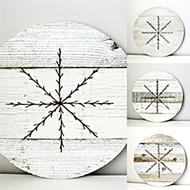 Reclaimed Snowflake Round