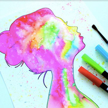 Watercolor Technique with Markers