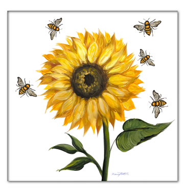 Sunflower Painting using Guache Technique