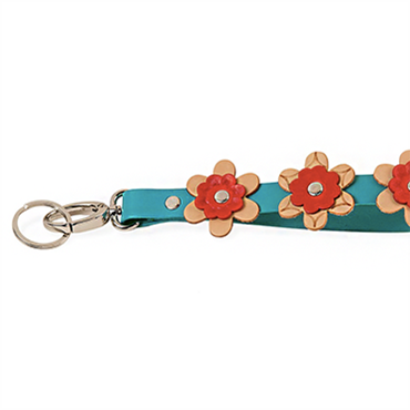 Floral Wristlet Key and Bag Charm