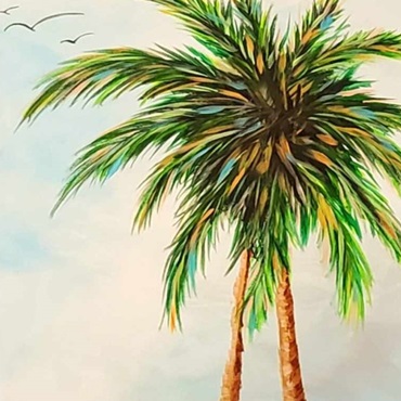 Palm Tree Breeze Painting