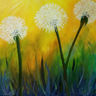 Dandelion Forest Painting