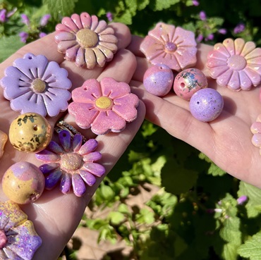 Flower Pendant & Bead Polymer Clay Class