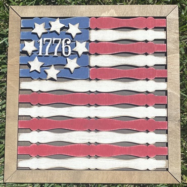 Framed Spindle Flag