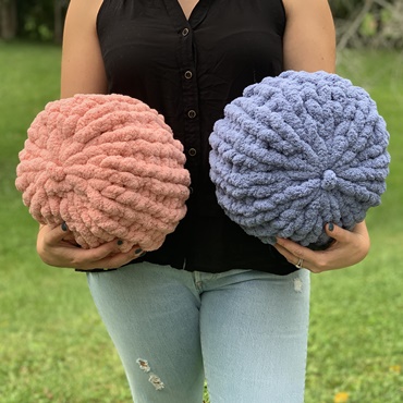 Hand Knit Poof