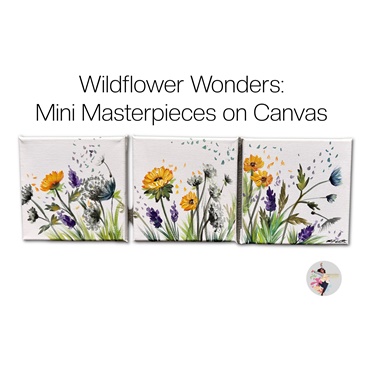 Blooms in Miniature: Sunflower and Lavender Trio