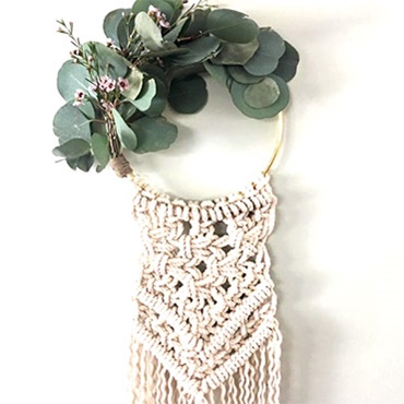 Macrame Floral Ring Wreath