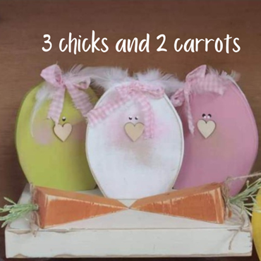 Adorable Chicks and Carrots